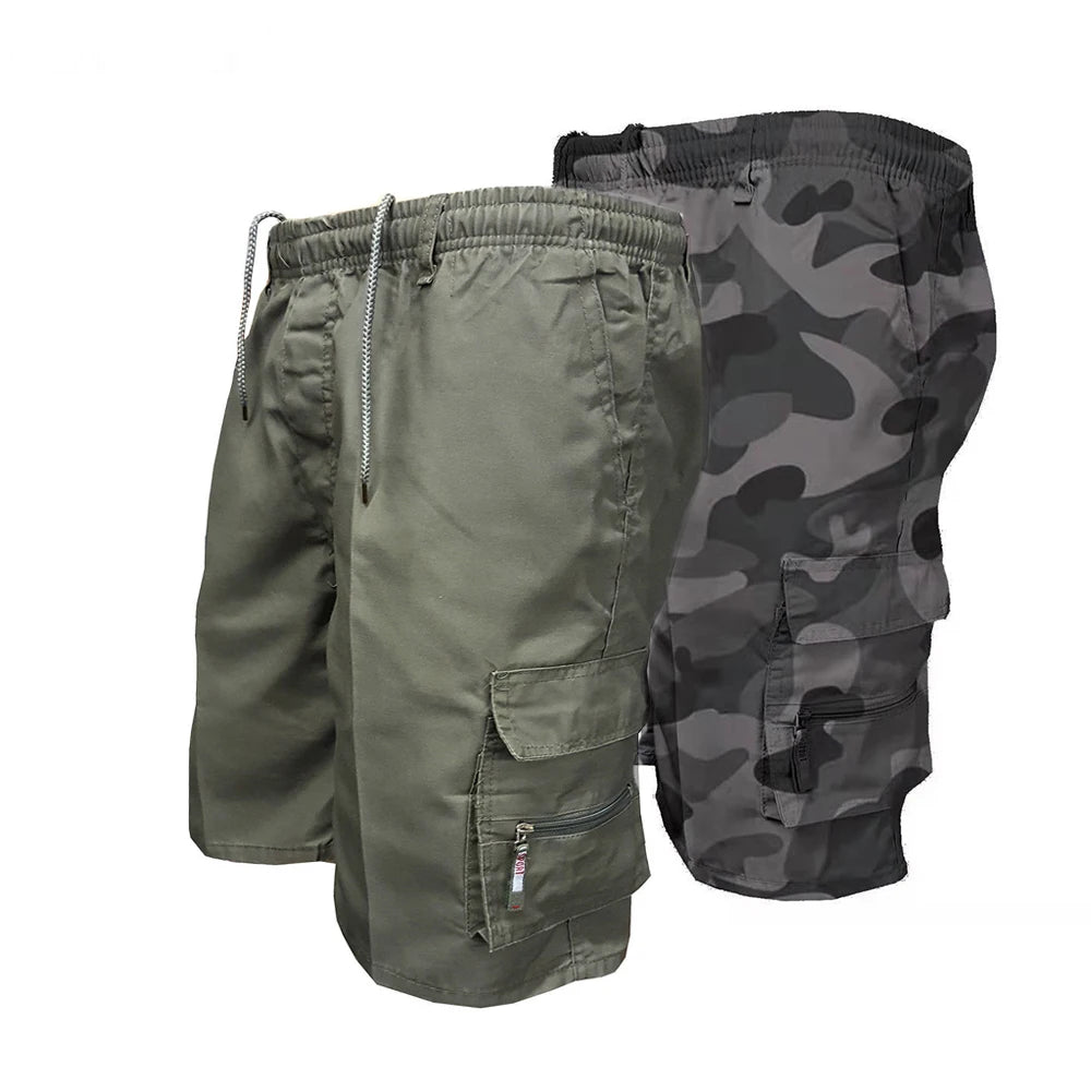 Men Military Tactical Shorts Summer Loose Casual Cargo Shorts Multi Pocket Outdoor Jogging Sweatpants Hiking Pants