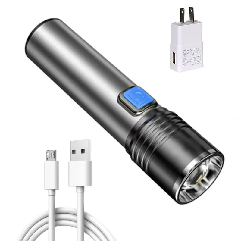 395nm UV Flashlight Blacklight Zoomable USB Rechargeable UV Light Ultraviolet Flashlight for Pet Urine Detector Resin Curing