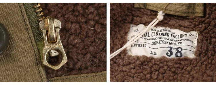 NON STOCK USN N-1 Deck Jacket Sherpa Lining Military Style Men Warm Coat 3 Colors