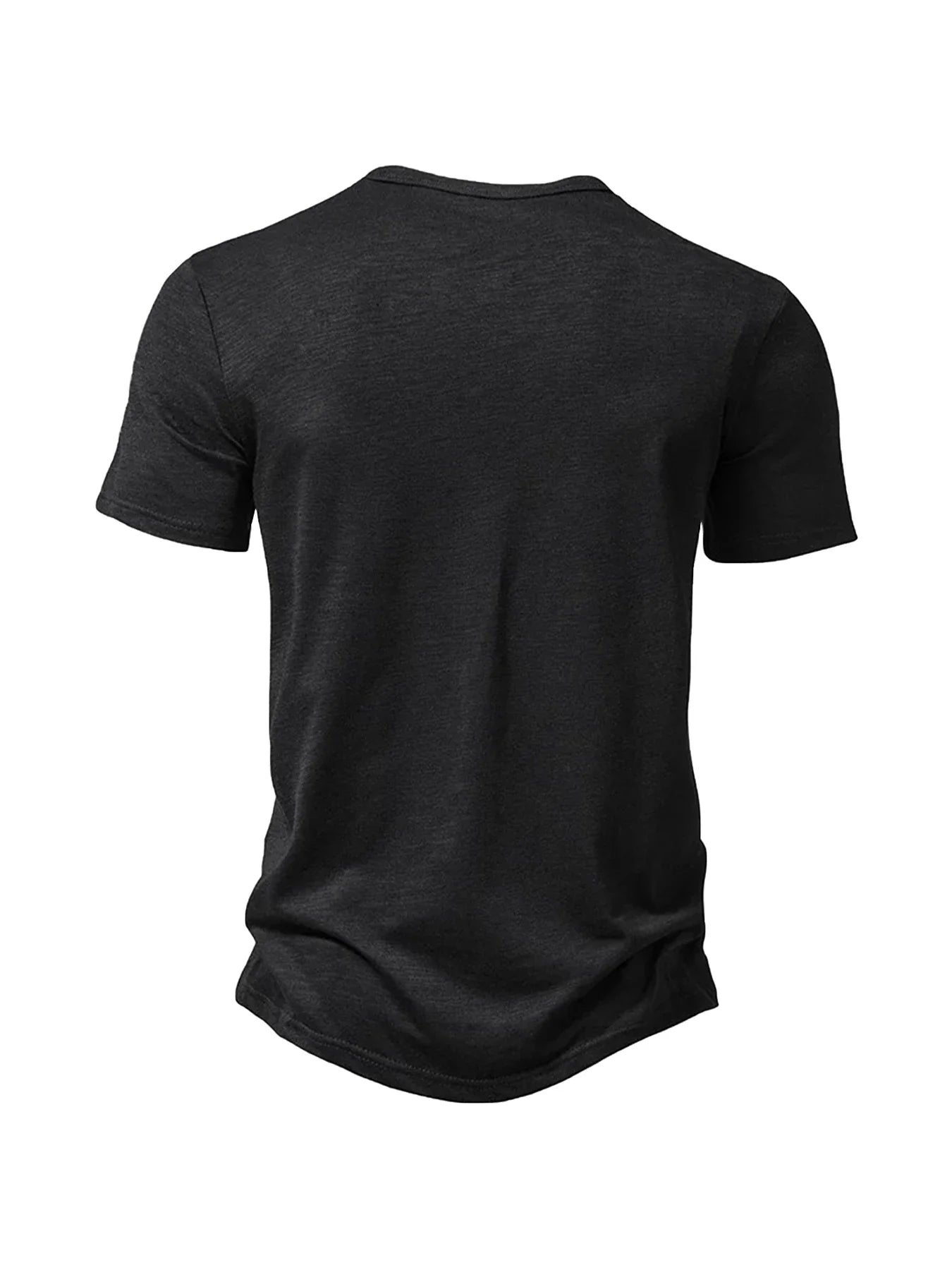 Men's Summer Basic T-Shirt Henley Neck Short Sleeve Male Casual Pullover Outdoor Breathable Streetwear Men's T-Shirt Tops