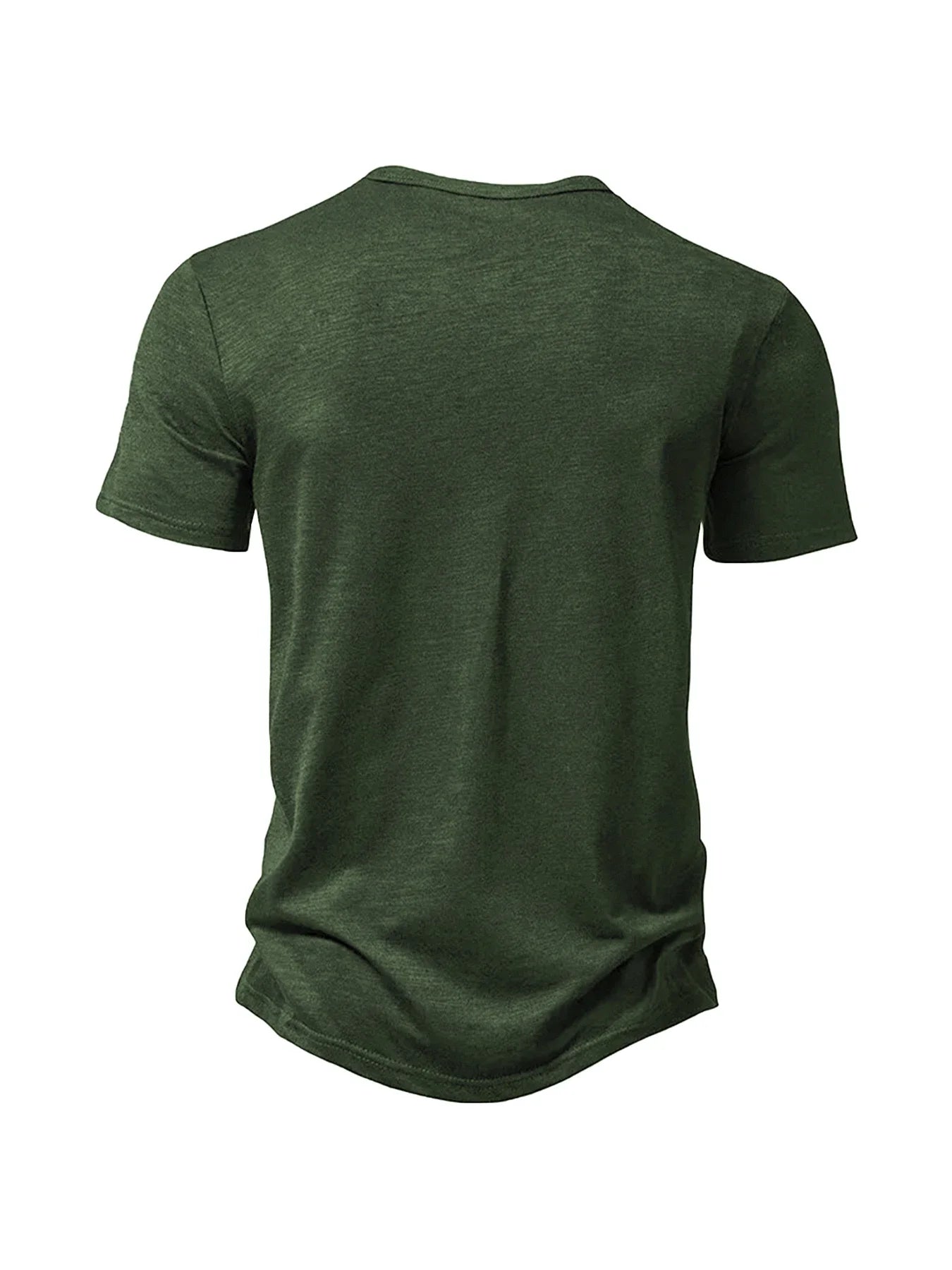 Men's Summer Basic T-Shirt Henley Neck Short Sleeve Male Casual Pullover Outdoor Breathable Streetwear Men's T-Shirt Tops