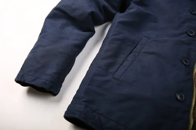 NON STOCK USN N-1 Deck Jacket Sherpa Lining Military Style Men Warm Coat 3 Colors