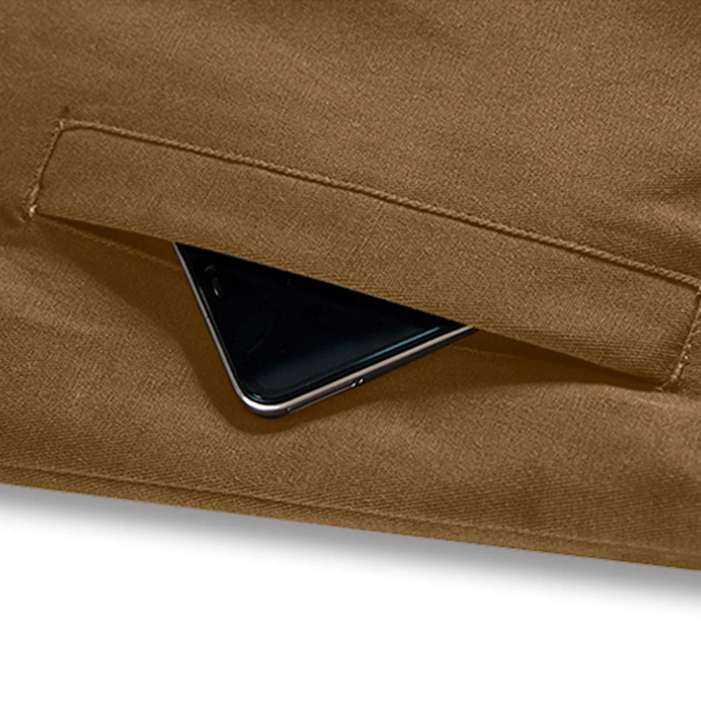 Men's Jackets Winter Faux Shearling Lined Windproof Warm Coat Black Buttoned Parka Pockets Comfortable Casual Tops US Size