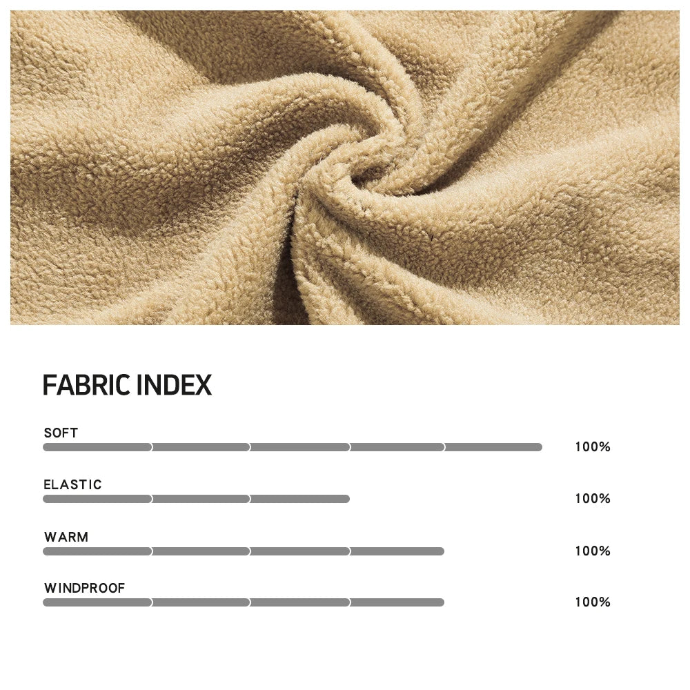 Men's Jackets Winter Faux Shearling Lined Windproof Warm Coat Black Buttoned Parka Pockets Comfortable Casual Tops US Size