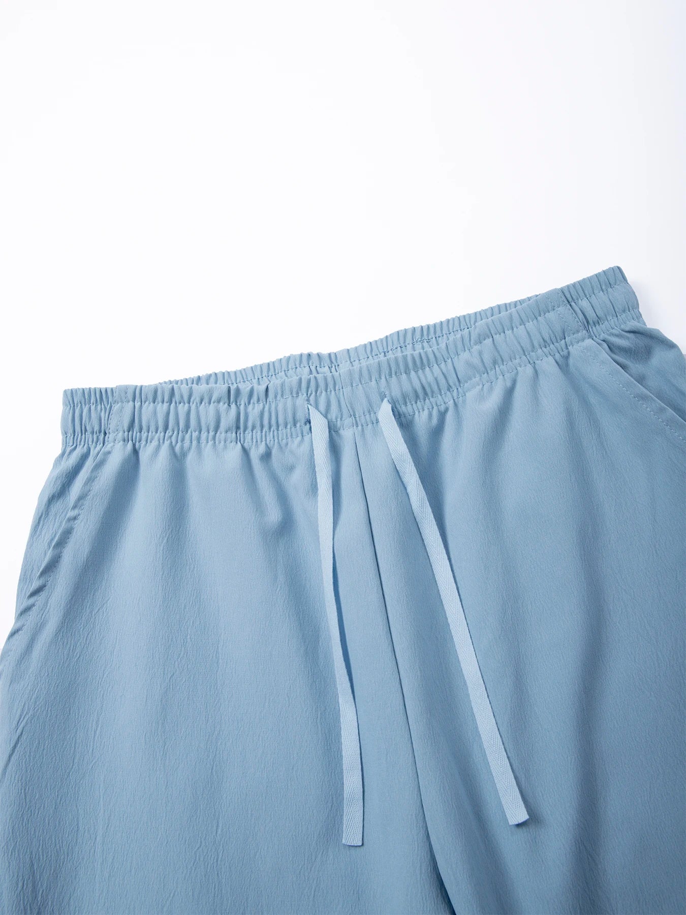 Men's Casual Breathable Pants Summer Solid Color Elastic Waist Trousers Loose Fitness Lightweight Wide Leg Pants Streetwear