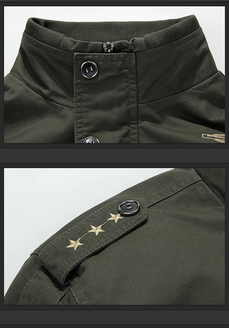 New Business Casual Jackets Man Winter Fleece Tactical Jacket Embroidery Windproof Multiple Pockets Outdoor Workwear Coat