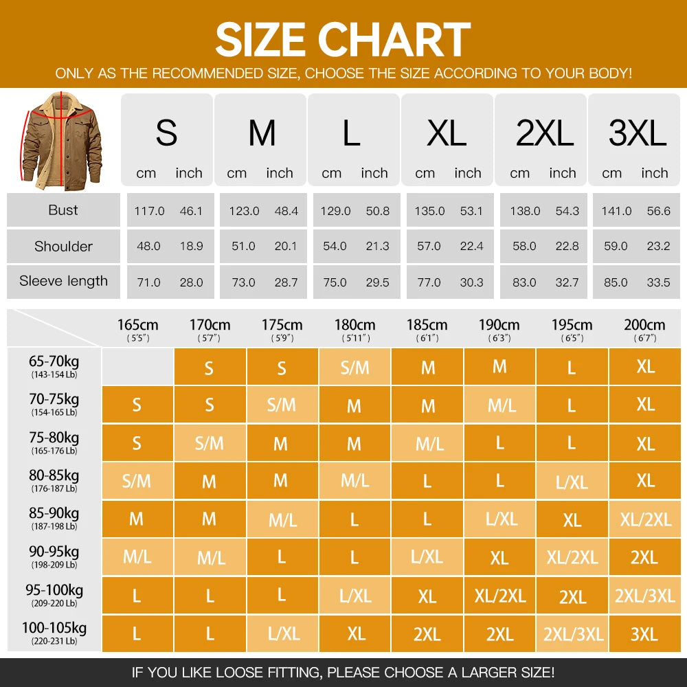 Men's Jackets Winter Faux Shearling Lined Windproof Warm Coat Black Buttoned Parka Pockets Comfortable Casual Tops US Size