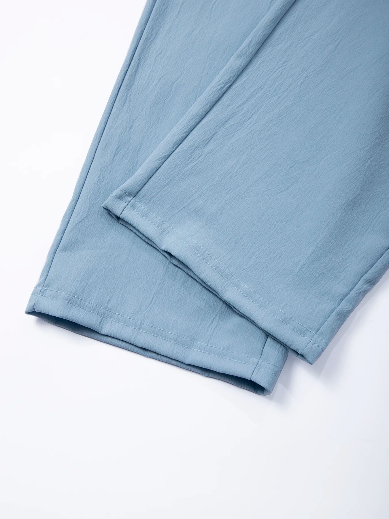 Men's Casual Breathable Pants Summer Solid Color Elastic Waist Trousers Loose Fitness Lightweight Wide Leg Pants Streetwear