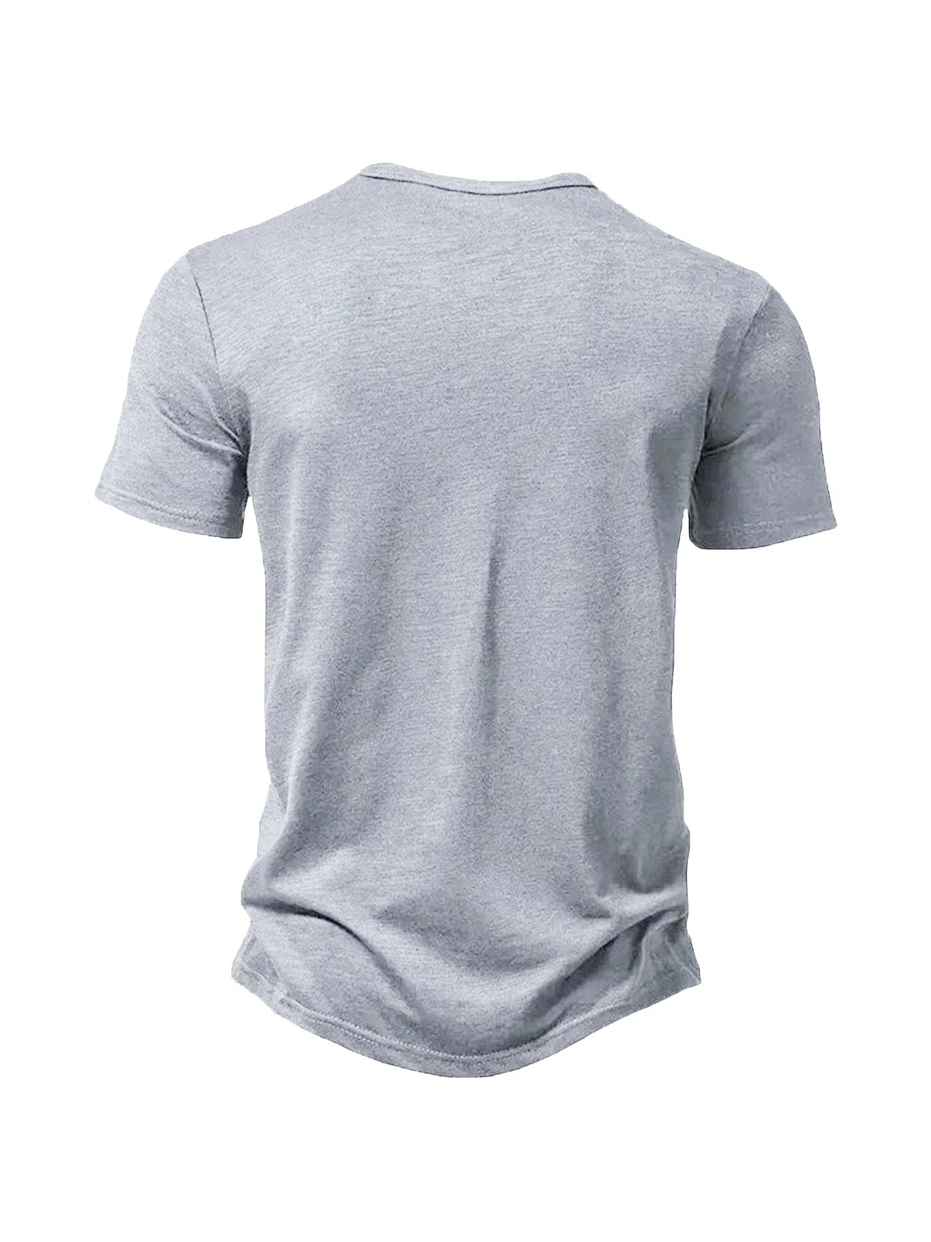 Men's Summer Basic T-Shirt Henley Neck Short Sleeve Male Casual Pullover Outdoor Breathable Streetwear Men's T-Shirt Tops
