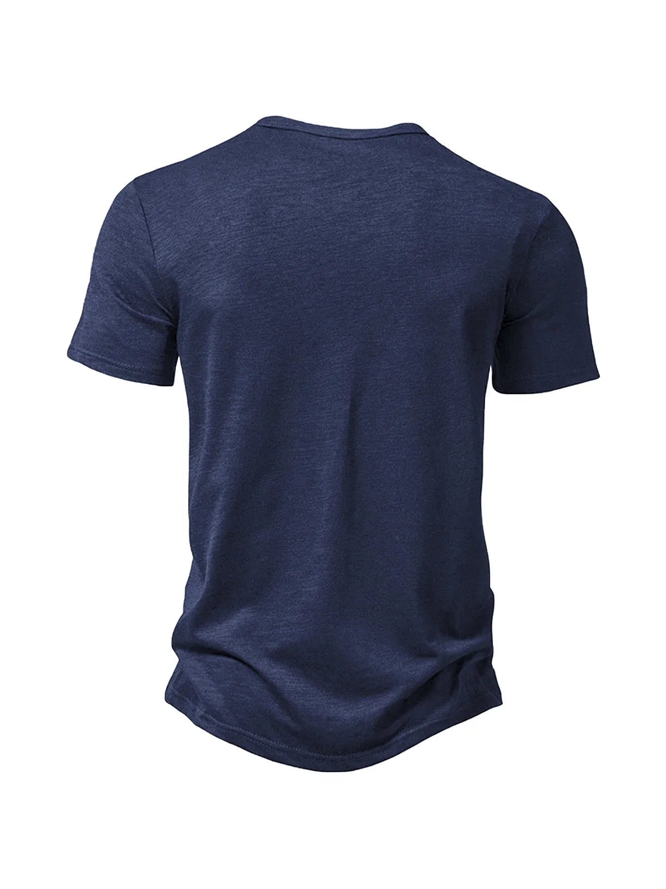 Men's Summer Basic T-Shirt Henley Neck Short Sleeve Male Casual Pullover Outdoor Breathable Streetwear Men's T-Shirt Tops